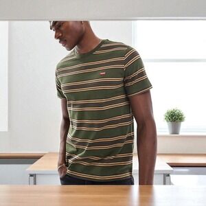 Levi's Striped T-Shirt Crew Neck Short Sleeve Casual Top Sz XXL